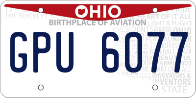 OH license plate GPU6077