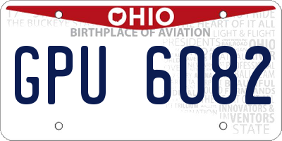 OH license plate GPU6082
