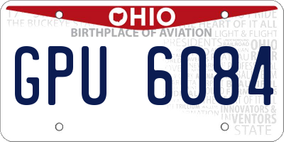 OH license plate GPU6084