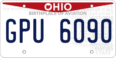 OH license plate GPU6090