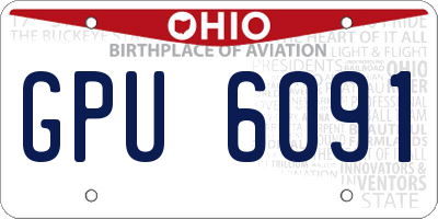 OH license plate GPU6091