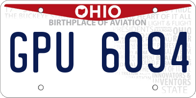 OH license plate GPU6094