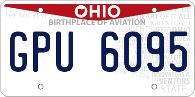 OH license plate GPU6095