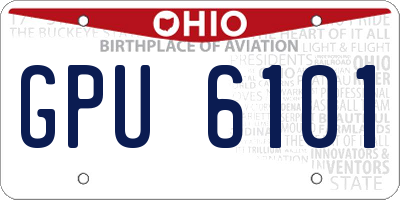 OH license plate GPU6101