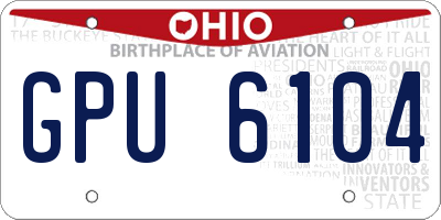 OH license plate GPU6104