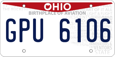 OH license plate GPU6106