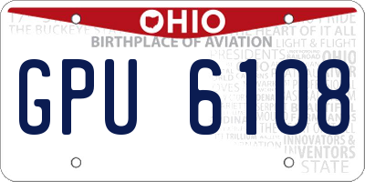 OH license plate GPU6108