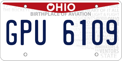 OH license plate GPU6109