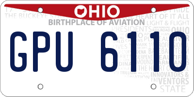 OH license plate GPU6110