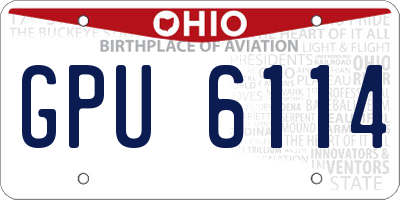 OH license plate GPU6114
