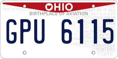 OH license plate GPU6115