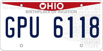 OH license plate GPU6118