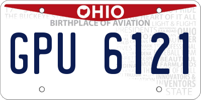OH license plate GPU6121