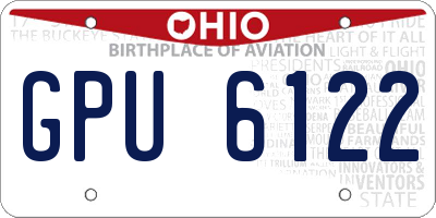 OH license plate GPU6122