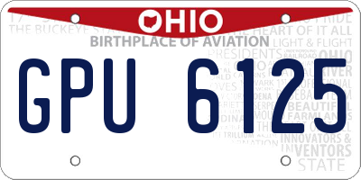 OH license plate GPU6125