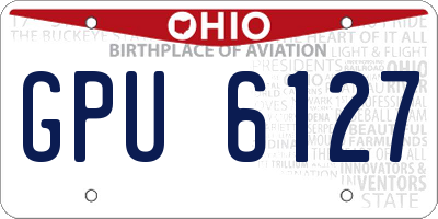 OH license plate GPU6127