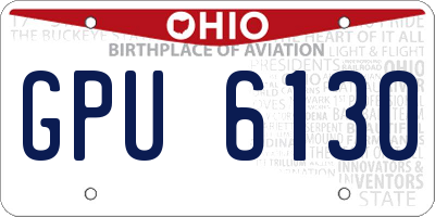 OH license plate GPU6130