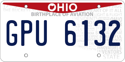 OH license plate GPU6132