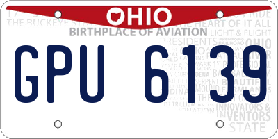 OH license plate GPU6139