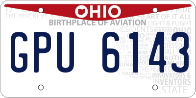 OH license plate GPU6143