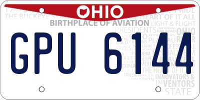 OH license plate GPU6144