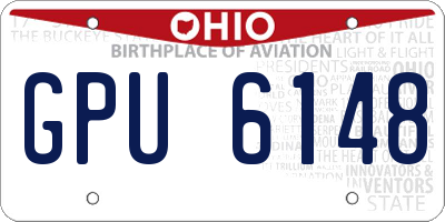 OH license plate GPU6148