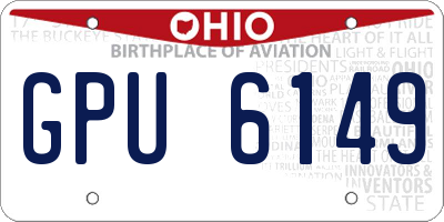 OH license plate GPU6149