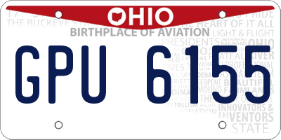 OH license plate GPU6155
