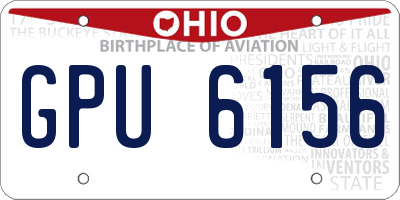 OH license plate GPU6156