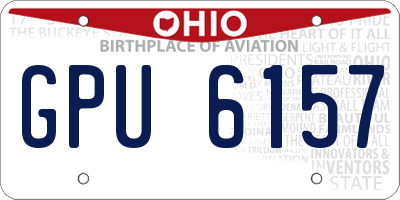 OH license plate GPU6157