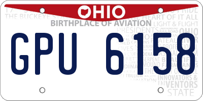 OH license plate GPU6158