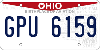 OH license plate GPU6159