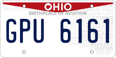 OH license plate GPU6161