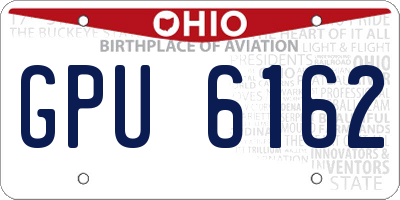 OH license plate GPU6162