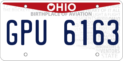 OH license plate GPU6163