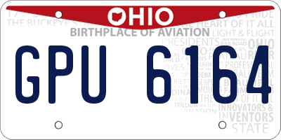 OH license plate GPU6164