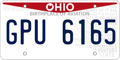 OH license plate GPU6165