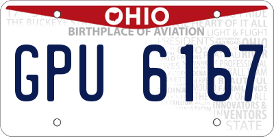OH license plate GPU6167