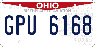 OH license plate GPU6168