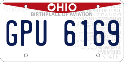 OH license plate GPU6169