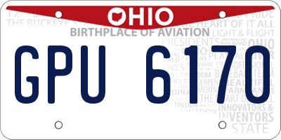 OH license plate GPU6170