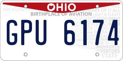 OH license plate GPU6174