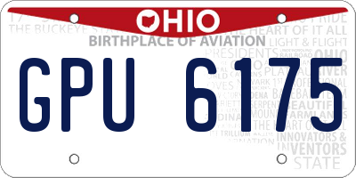 OH license plate GPU6175