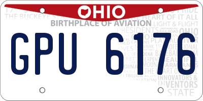 OH license plate GPU6176