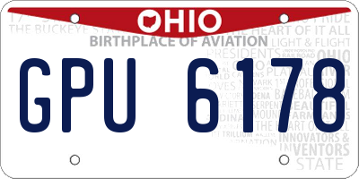 OH license plate GPU6178