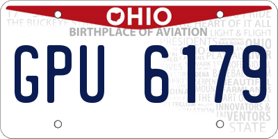 OH license plate GPU6179