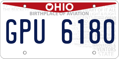 OH license plate GPU6180