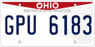 OH license plate GPU6183