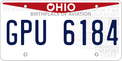 OH license plate GPU6184