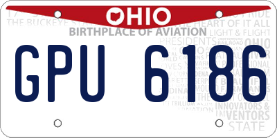 OH license plate GPU6186